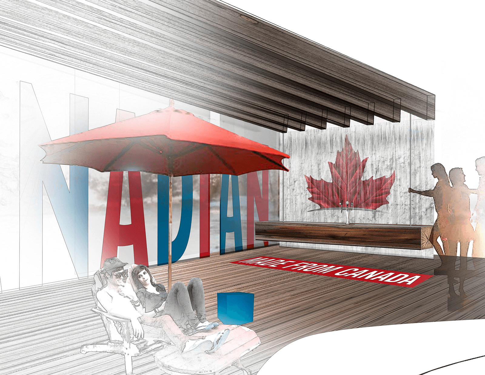 Molson Amphitheater bar concept detail