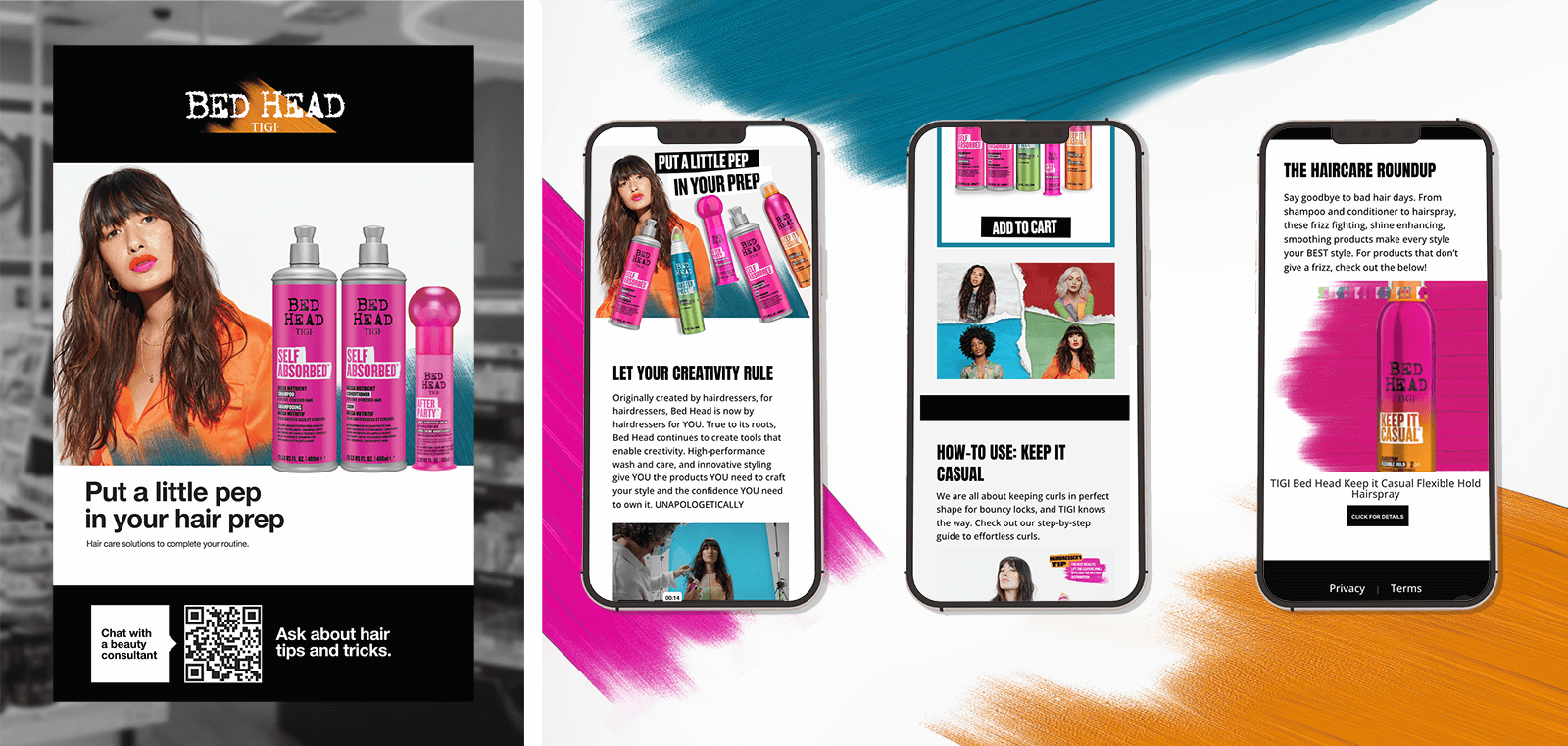 Target Tigi haircare landing page